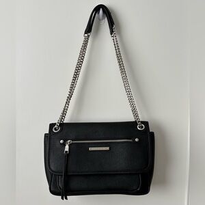 Poppy & Peonies Black Vegan Leather Revel Shoulder Bag